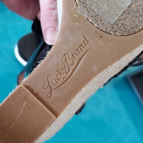 Lucky Brand Crochet Wedge Sandals - Picture 11 of 12